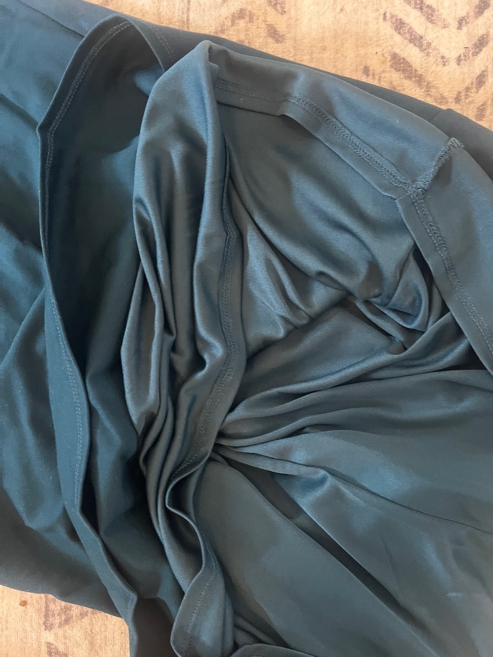 Lulu's Deep Teal  High-Neck Ruffle Maxi Dress - Picture 6 of 9